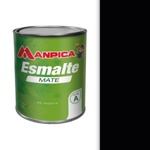 Pintura esmalte mate clase A 1 galón negro Manpica