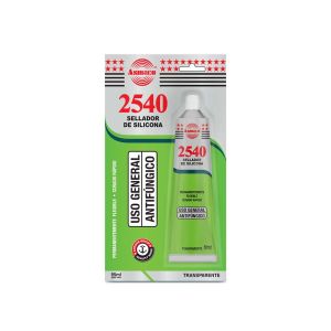 Silicón 2540 baños y cocinas transparente 85 ml Asmaco