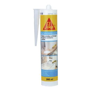 Sellador elástico antihongo baños y cocina 280 ml blanco Sika