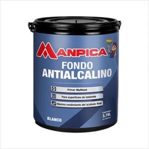 Fondo antialcalino 1/4 galón blanco Manpica