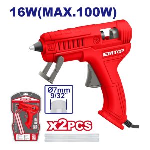 Pistola de silicon 120 v 16 w Emtop