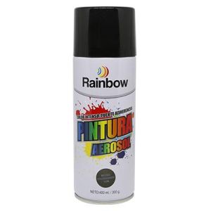 PINTURA SPRAY 1139 METALICA NEGRO ESCARCHADO 400ML. RAINBOW