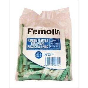 RAMPLUG PLAST EST 1 1/2 X  1/4 VERDE