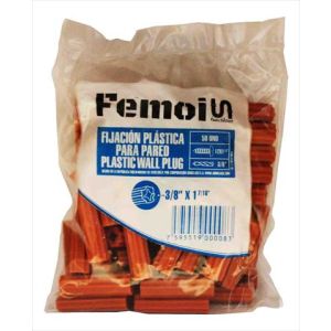 RAMPLUG PLAST EST 2 X  3/8 NARANJA