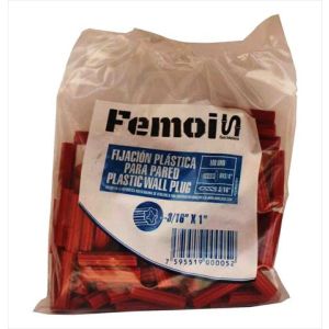 RAMPLUG PLAST EST 1X3/16 ROJO