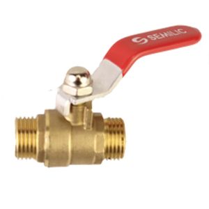 Llave paso para gas bronce rosca macho 1/2 x 1/2" Semilic