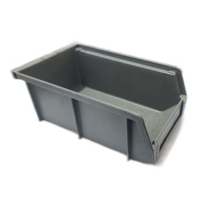 Caja apilable plástica mediana 26.50 x 12.50 x 13.50 cm gris