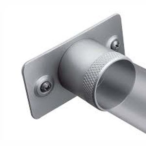 Soporte Cilíndrico base plana aluminio champagne 25mm - blíster Tauro