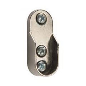 Soporte ovalado lateral cromado 14 x 30mm - blíster Tauro