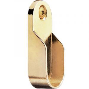 Soporte ovalado lateral champagne 14 x 30mm - blíster Tauro