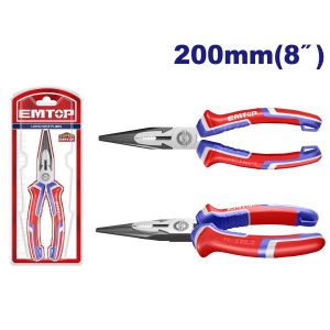 Alicate punta larga 8" Emtop