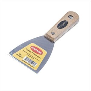 ESPATULA RIGIDA MANGO MADERA 3". HERRAGRO