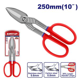 Tijera hojalatera 10" Emtop
