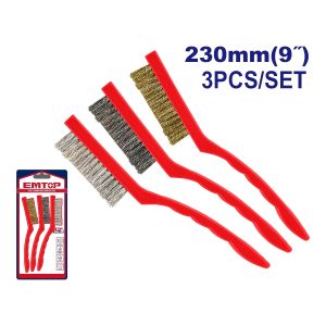 Juego cepillos abrasivos 9" 3 piezas Emtop