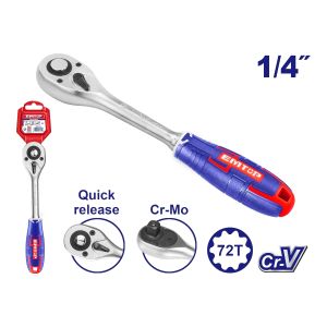 Llave ratchet 1/4" Emtop