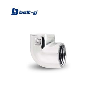 Codo 90° pulido y cromada 1/2" Belt-g