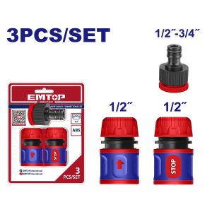 Set puntas de manguera 3 piezas Emtop