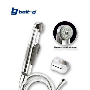 Ducha teléfono palma anticalcarea con arresto cromada Belt-g