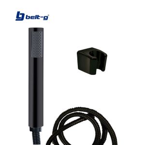 Ducha teléfono tubular de lujo metálica negra Belt-g