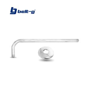 Tubo largo para regadera 1/2" x 90° con roseta Belt-g