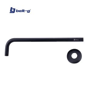 Tubo largo 90° x 1/2" para regadera negro Belt-g