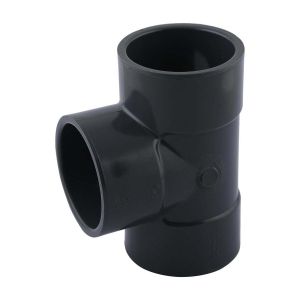 Tee PVC agua fría 4" SCH80 hembra soldar gris ASTM Tubrica