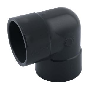 Codo 90° PVC agua fría SCH80 3" hembra para soldar gris ASTM Tubrica