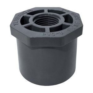 Buje reducción PVC agua fría para roscar 1 1/2 x 1/2" Tubrica