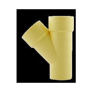 Yee PVC agua servida 75 mm x 50 mm cxcxe reforzada naranja Tubrica