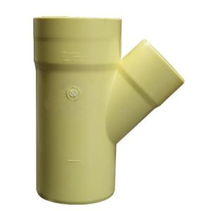 Yee reducción PVC agua servida 160 x 110 mm cxcxe amarilla Tubrica
