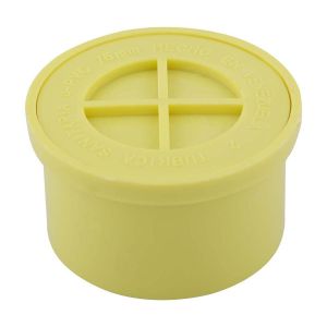 Tapón de registro PVC agua servida 110 mm UM amarillo Tubrica