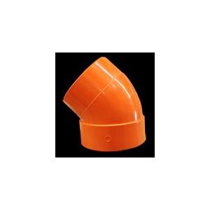 Codo 45° PVC agua servida 160 mm UM reforzado naranja Tubrica