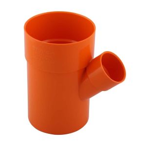 Yee reducción PVC agua servida 160 x 110 mm cxcxc reforzada naranja Tubrica