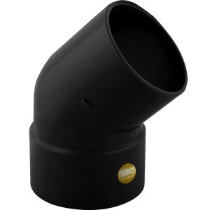 Codo 45° PVC agua servida 75 mm UM reforzado negro Tubrica