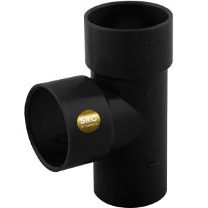 Tee reducción PVC agua servida 110 x 50 mm UM cxcxe reforzado negro Tubrica
