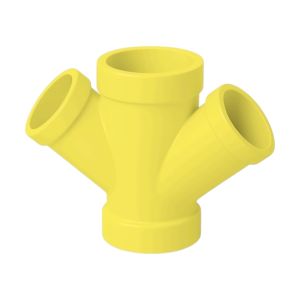 Yee doble PVC sanitario 110mm UM amarilla excxc Pavco