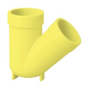Sifón de placa corto PVC sanitario 50 mm UM amarillo Pavco