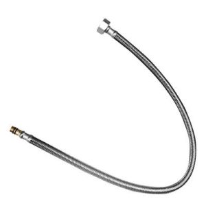 CANILLA FLEXIBLE MONOMANDO 1/2" X 3/8" ACERO INOXIDABLE Y BRONCE SEMILIC