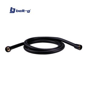 Canilla flexible malla acero 1/2 x 1/2" x 120 cm negra Belt-g