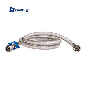 Canilla flexible de lujo malla acero 1/2 x 1/2" x 120 cm cromada Belt-g