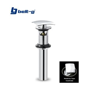 Desagüe square clicker para lavamanos con rebose cromado Belt-g
