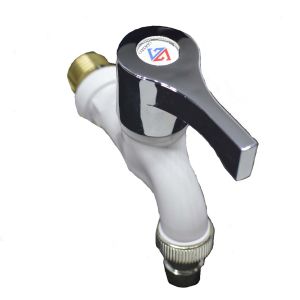 Llave de chorro PVC blanca con pico 1/2" Gdeseo