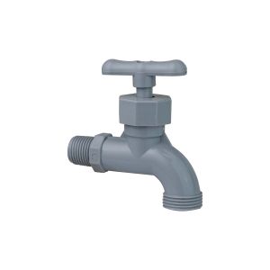 Llave para manguera con conexión rustica PVC 1/2 x 3/4" Wequp