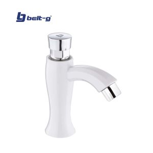 Llave para lavamanos individual push button blanca Belt-g