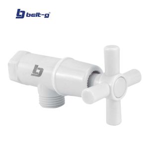 Llave de arresto 1/2 x 1/2" cross blanca Belt-g