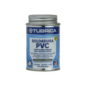 Soldadura para PVC condiciones humedas 1/32 galón Tubrica