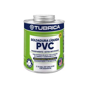 Soldadura para PVC multipropósito 1/16 galón Tubrica