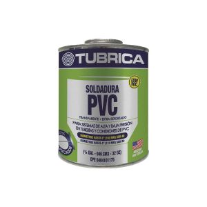 Soldadura para PVC multipropósito 1/4 galón Tubrica
