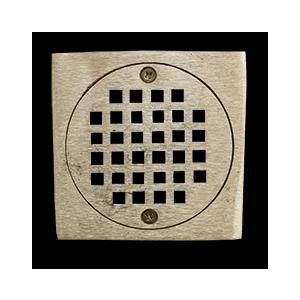 REJILLA ANTICUCARACHA CUADRADA BRONCE C/CUELLO 1 1/4", M3. GCP