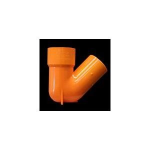Sifón de placa corto PVC agua servida 50 mm UM reforzado naranja Tubrica